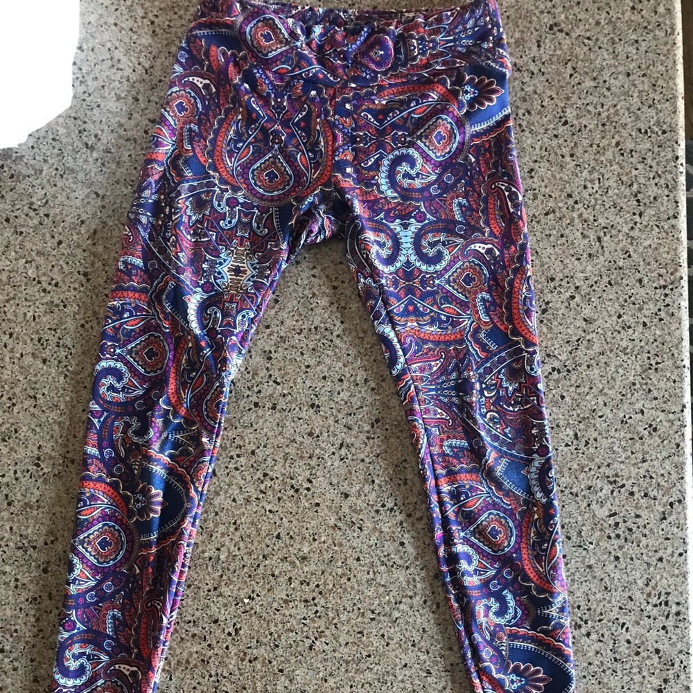 Kira Grace Paisley Patterned Leggings Size S